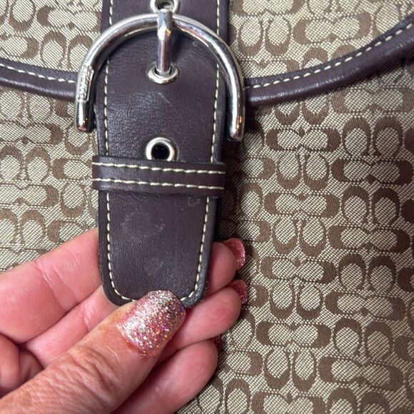 Coach Y2K Brown/Light Brown Signature Canvas Bag. - Picture 5 of 12